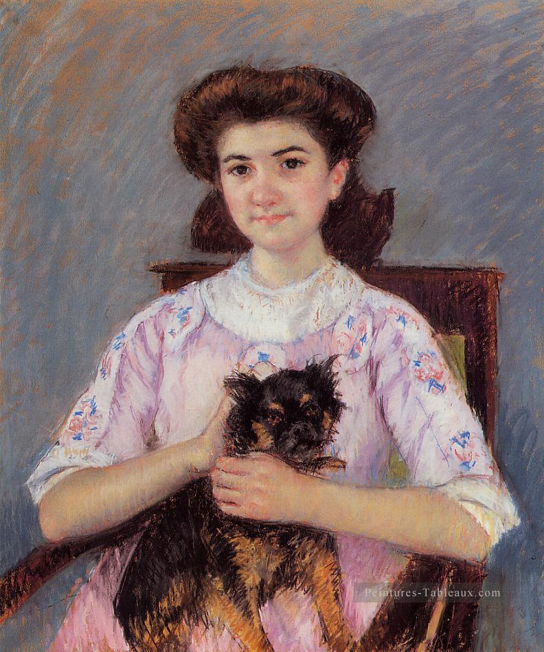 Portrait de Marie Louise Durand Ruel mères des enfants Mary Cassatt Peintures à l'huile